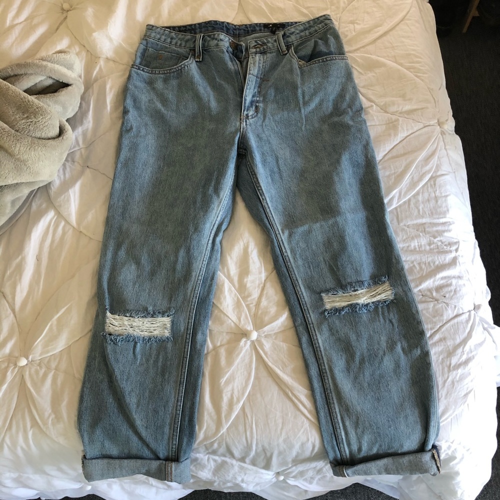 Revolve size 10 high waisted mom jeans worn once!